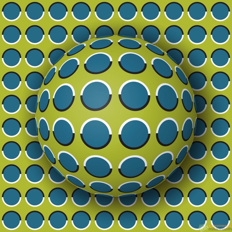 Optical illusion scaled Round holes Moving up illusion-Milao Haath
