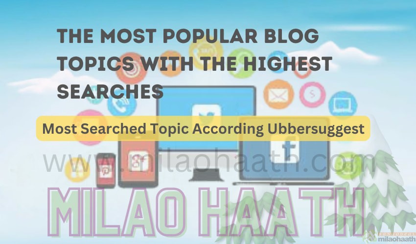Most Searched Topics According Ubbersuggest - Milao Haath